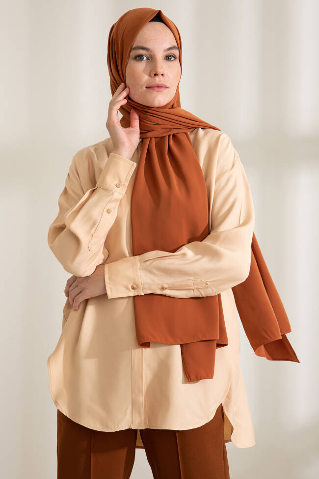 Medina Silk Camel Hijab - 2