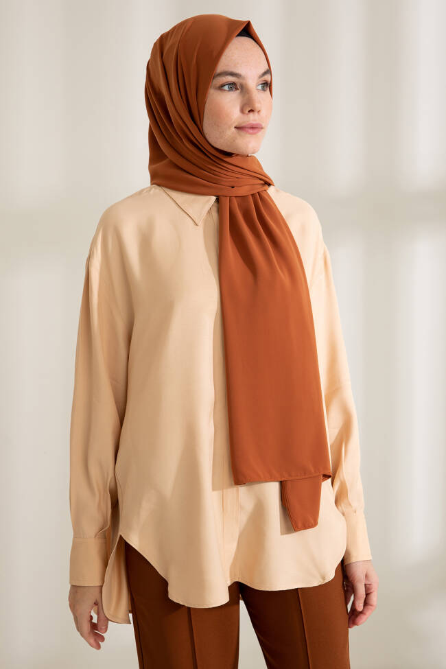 Medina Silk Camel Hijab - 3