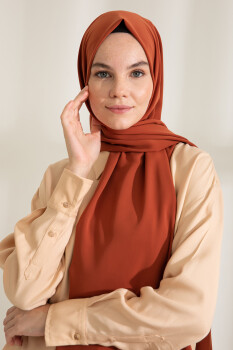 Medina Silk Cinnamon Hijab - Pure Scarfs