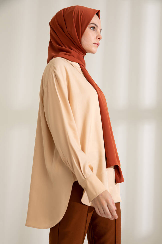 Medina Silk Cinnamon Hijab - 3