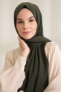 Medina Silk Dark Khaki Hijab - Pure Scarfs