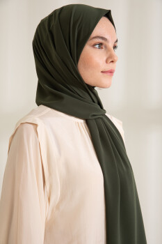 Medina Silk Dark Khaki Hijab - 4