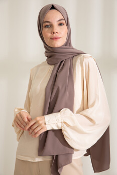 Medina Silk Dark Mink Hijab - Pure Scarfs