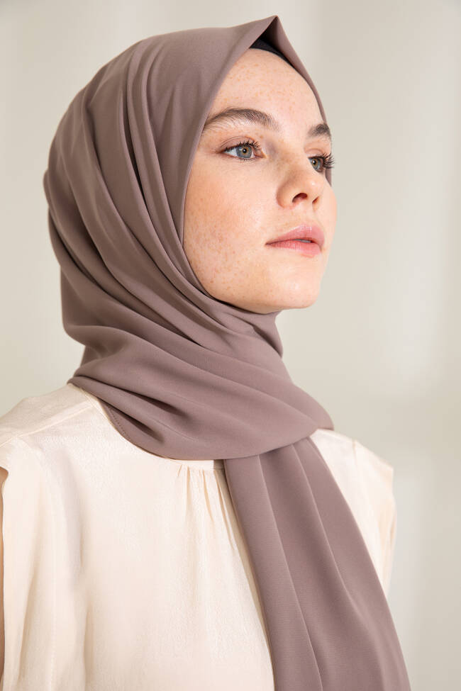 Medina Silk Dark Mink Hijab - 4