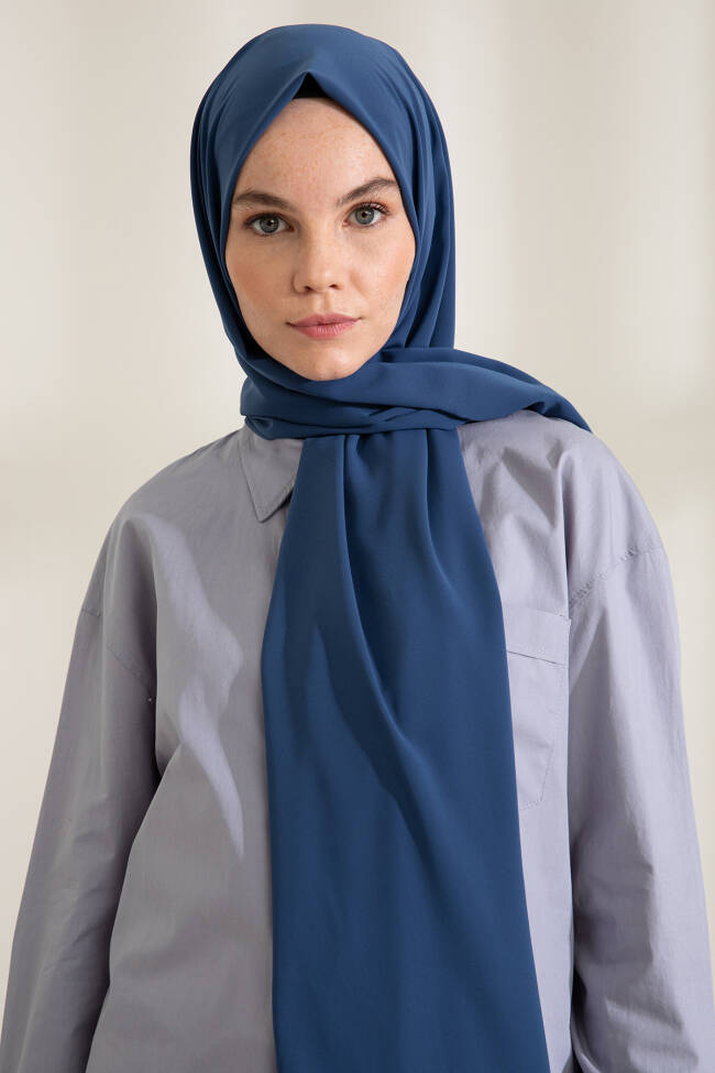 Medina Silk Indigo Hijab - 3