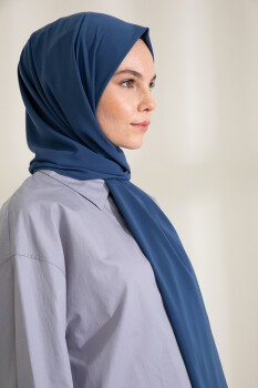 Medina Silk Indigo Hijab - 4