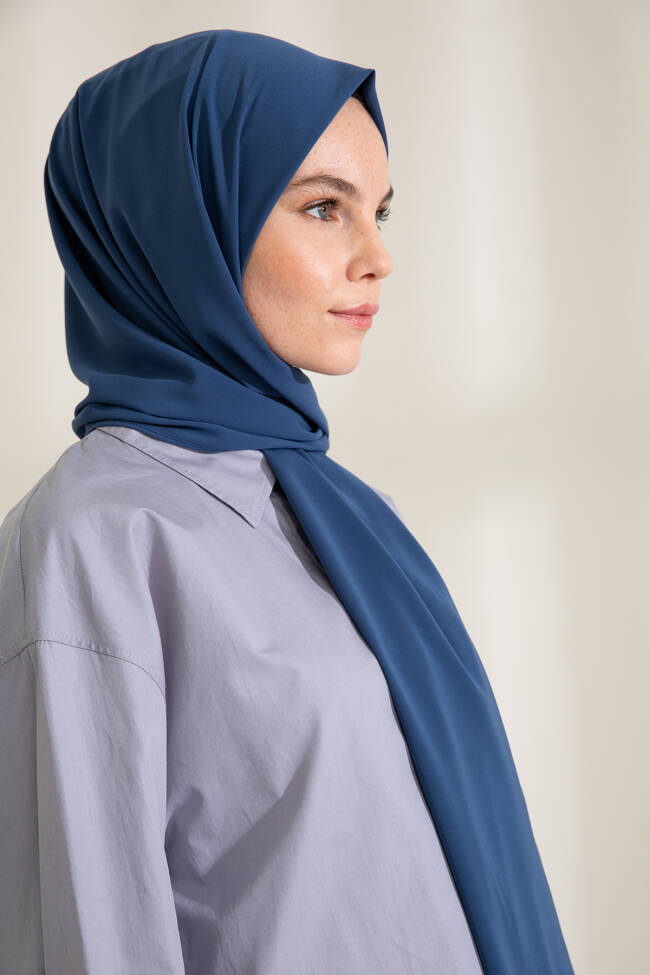 Medina Silk Indigo Hijab - 4