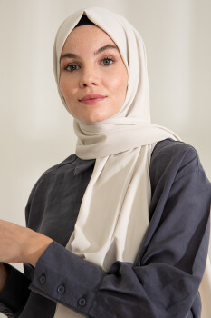 Medina Silk Ivory Hijab - Pure Scarfs