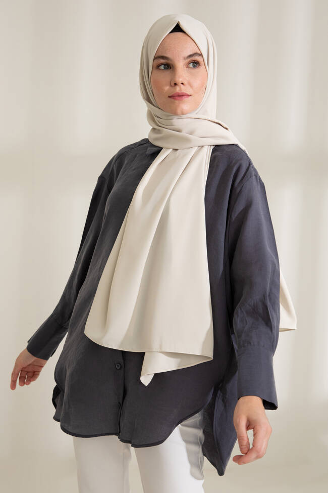 Medina Silk Ivory Hijab - 2