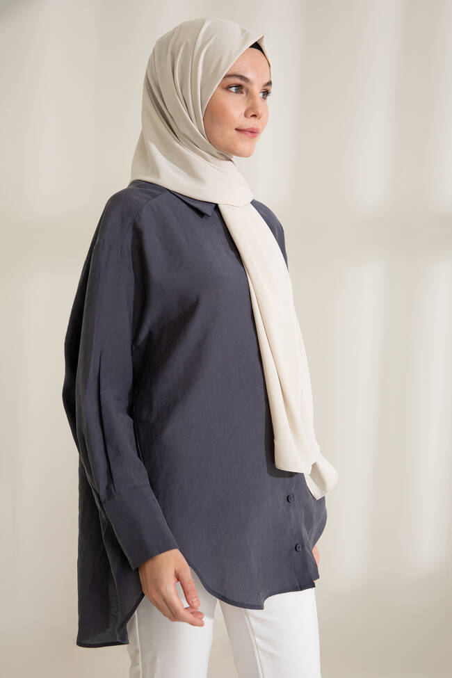 Medina Silk Ivory Hijab - 3