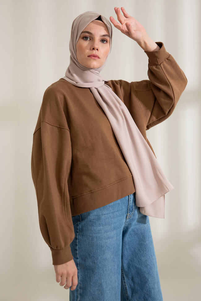 Medina Silk Latte Hijab - 2