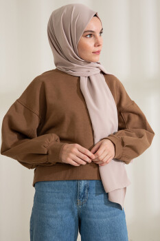 Medina Silk Latte Hijab - 3