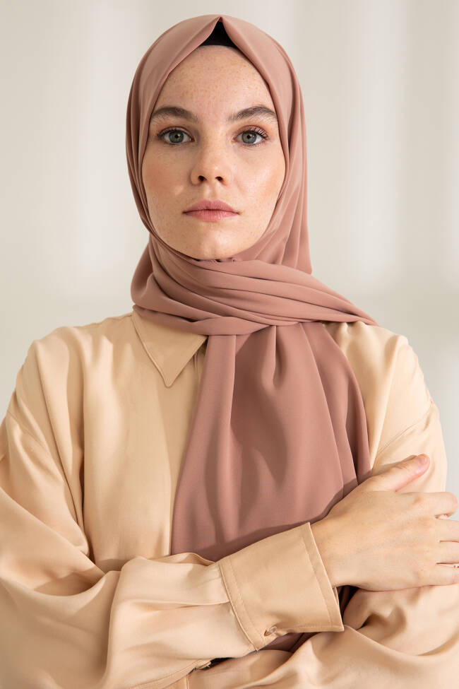 Medina Silk Milky Coffee Hijab - 1