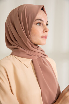 Medina Silk Milky Coffee Hijab - 4