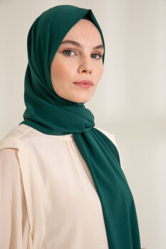 Medina Silk Pine Green Hijab - Pure Scarfs