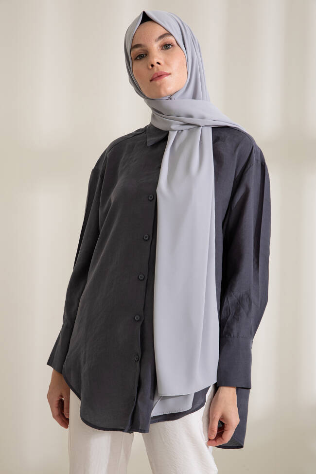 Medina Silk Silver Hijab - 2