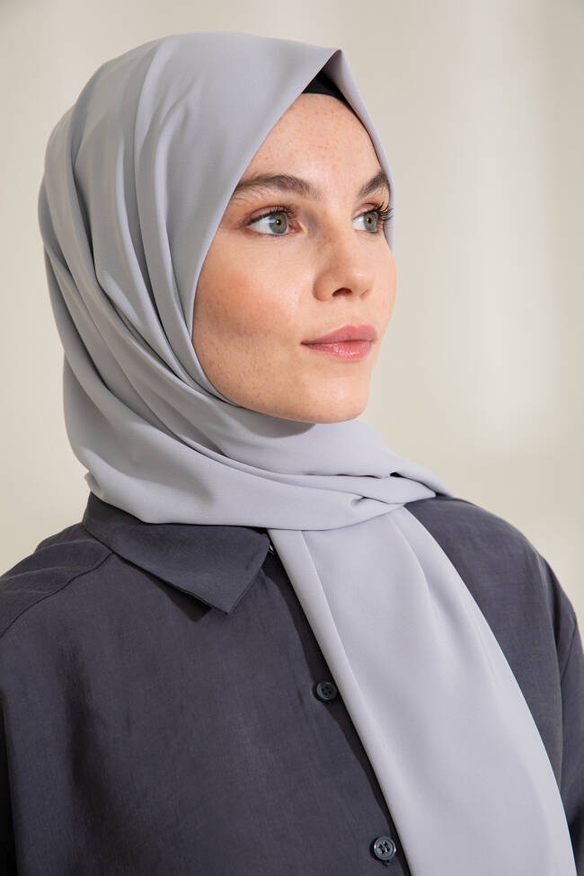 Medina Silk Silver Hijab - 4