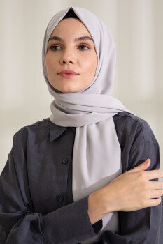 Medina Silk Soft Gray Hijab - Pure Scarfs