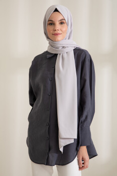 Medina Silk Soft Gray Hijab - 2
