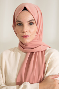 Medine İpeği Şal - Soft Gül Kurusu - Pure Scarfs