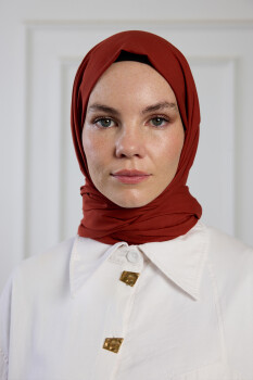 Pure Pamuk Şal - Kiremit - Pure Scarfs