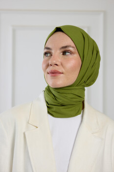 Pure Pamuk Şal - Zeytin Yeşili - Pure Scarfs