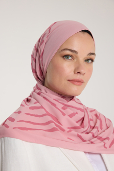 Pure Tone Şal - V Desen - Pembe - Gülkurusu - Pure Scarfs