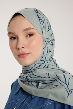 Pure Tone Şal - Yaprak Desen - Çağla - Laci - Pure Scarfs